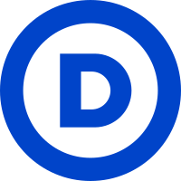 A blue circle with a capital "D" inside