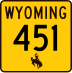 Wyoming Highway 451 marker