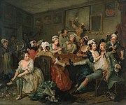 10. A Rake's Progress III: 'The Orgy' by William Hogarth (Sir John Soane's Museum, London)