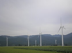 Wind farm in Shonai