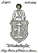 Vorgänger-Wappen (Hausmarke?) des Jörg Winkelhofer