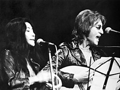 Yoko Ono and John Lennon performing in 1971.