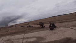 Russian airborne troops at Antonov Airport.