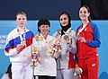 Girls' 59 kg victory ceremony