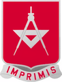 Distinctive unit insignia of the 30th Engineer Battalion, US Army (figurative, voided)