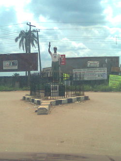 Roundabout in Abraka Town