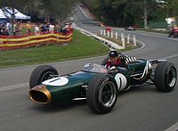 The Brabham BT19 being demonstrated at the 2007 'Speed on the Tweed' event at Murwillumbah