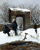 Friedrich: Graveyard under Snow (1826)