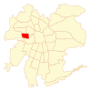 Map of Lo Prado commune within Greater Santiago