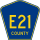 County Road E21 marker