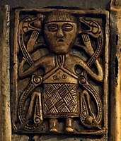 Figure on the upper of Tully Lough Cross, 8th or 9th century, NMI