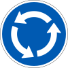 D12: Mandatory direction in the roundabout