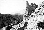 Eagle Nest Rock, an Osprey nesting site in Gardner River Canyon, 1921