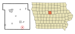 Location of Randall, Iowa