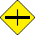 W 015 Crossroads (Major Road) Ahead