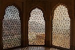 Multifoil arches with jali at Amber fort, India, commissioned in 1592. An example of Rajput architecture.