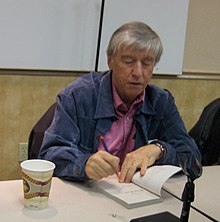 Spinelli signing one of his books