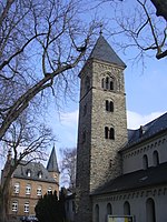 St. Laurentius (Koblenz) in Moselweiß, Turm 12. Jh., Kirche Anf. 13. Jh.