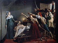 L'Assassinat de Marat, par Jean-Joseph Weerts (1880).