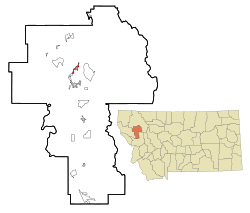 Location of Kings Point, Montana