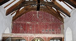 Brightly-painted rood screen