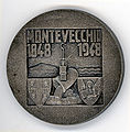 Recto d'une médaille inaugurative des 100 ans des mines de montevecchio