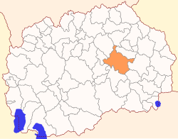 Location of Municipality of Štip