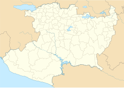 Location of the lake in Mexico.