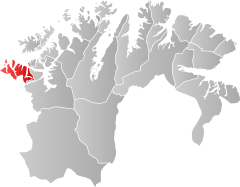 Lage der Kommune in der Provinz Finnmark