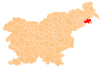 The location of the Municipality of Ormož