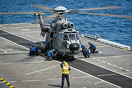 EC725 helicopter aboard Atlântico