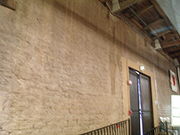 The original adobe walls inside the Arizona Army National Guard Arsenal building.