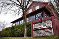 Facade of the Pickett House with sign on 910 Bancroft Street, Bellingham, WA.