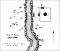 Map of the stupas in Satdhara.