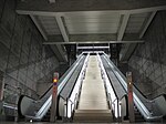 Les escalators vus depuis les quais.