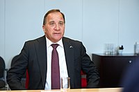 Löfven hos EU-kommissionen 2021.