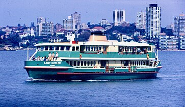 Lady Cutler (1968-1992), in her original livery. She is the first of the new "Lady-class" ferries