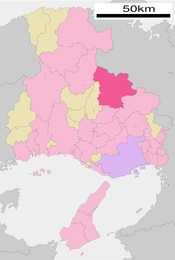 Location of Tamba in Hyōgo Prefecture