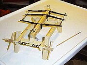 Miniature model of a triple bed crossbow