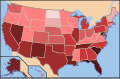 Map of violent crime in the United States.