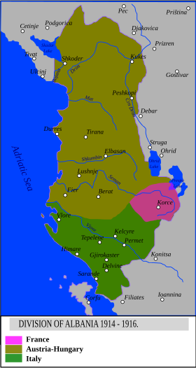 Localização de República de Korçë