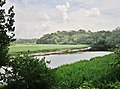 La ria du Scorff vue depuis la rive droite (à gauche de la photographie, la rive gauche côté Caudan et ses roselières à hauteur du hameau du Stumo).