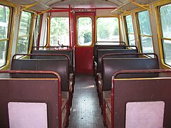 Intérieur d'un Billard A 150 D8 de 1959 du Chemin de fer de La Réunion.