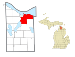 Location within Cheboygan County