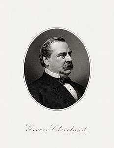 Grover Cleveland, by the Bureau of Engraving and Printing (restored by Godot13)