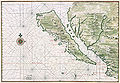 Image 51California was often depicted as an island, due to the Baja California peninsula, from the 16th to the 18th centuries, such as in this 1650 map by cartographer Johannes Vingboons. (from History of California)