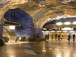 La stazione metropolitana sulla linea blu