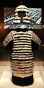 Qin limestone armour set resembling iron and leather armour at that time.