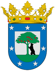 Escudo heráldico de la Villa de Madrid, con el oso y el madroño