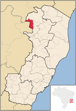 Localização de Água Doce do Norte no Espírito Santo